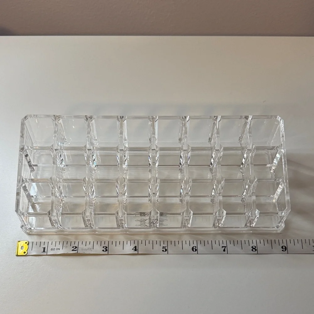 Clear Acrylic Makeup Organizer- 24 space lipstick holder